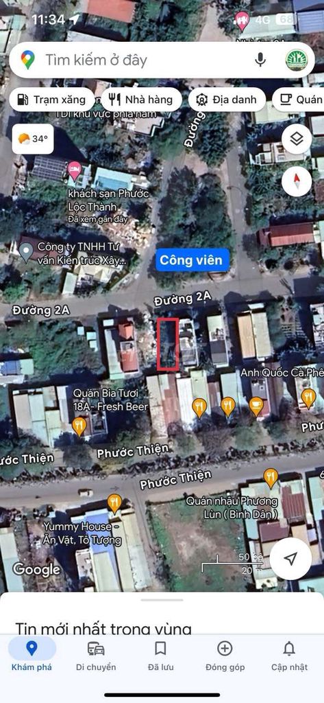 Đất đường 2A Phước Thiện